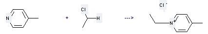 Ethane, chloro- can be used to produce 1-Ethyl-4-methylpyridinium chloride at the temperature of 80 °C